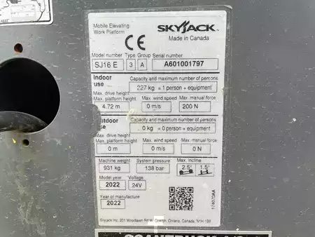 Apparecchiature speciali 2022  Skyjack SJ16 E (10)