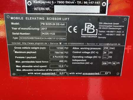 Scherenarbeitsbühne 2017 PB S225-24DS 4X4 (9)