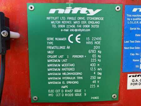 Niftylift HR15N