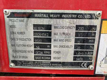Scherenarbeitsbühne 2022  Mantall XE160W (7)