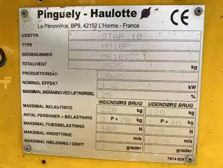 Spezialgeräte 2005  Haulotte STAR 10 (10)
