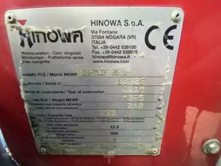 Kloubová pracovní plošina 2018  Hinowa LIGHTLIFT 26.14 IIIS (9)