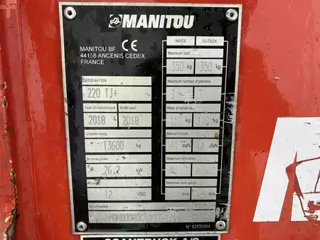 Articulating boom 2018  Manitou 220TJ+ (10)