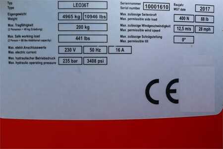 Nacelle télescopique  Teupen LEO 36T Valid inspection, *Guarantee! 230 V Electr (6)