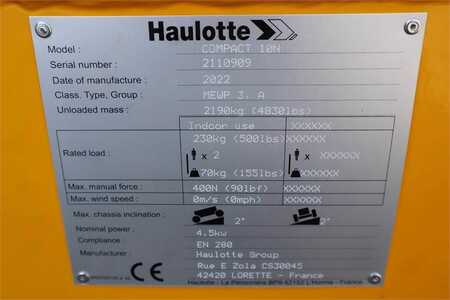 Nacelle à ciseaux  Haulotte COMPACT 10N Valid Iinspection, *Guarantee! 10m Wor (6)