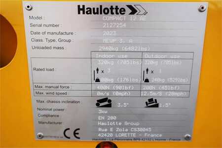 Pracovní plošina s nůžkovým zdvihem  Haulotte Compact 12 Valid inspection, *Guarantee! 12m. Work (11)