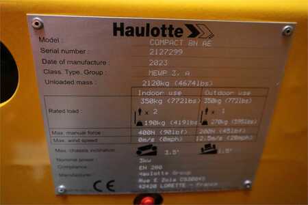 Pracovní plošina s nůžkovým zdvihem  Haulotte Compact 8N Valid inspection, *Guarantee! 8m Workin (15)
