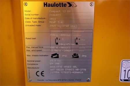 Scissor lift  Haulotte Compact 12DX Valid Inspection, *Guarantee! Diesel, (9)