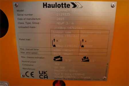 Pracovní plošina s nůžkovým zdvihem  Haulotte COMPACT 10N Valid Iinspection, *Guarantee! 10m Wor (7)