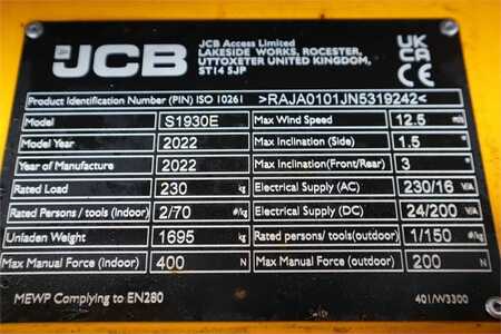 JCB S1930E Valid inspection, *Guarantee! 8m Working He