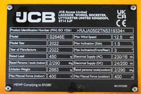 Scissor lift  JCB S2646E Valid inspection, *Guarantee! New And Avail (12)