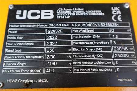 Scherenarbeitsbühne  JCB S2632E Valid inspection, *Guarantee! New And Avail (11)