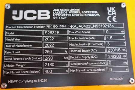 Scissor lift  JCB S2632E Valid inspection, *Guarantee! New And Avail (10)