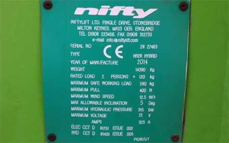 Gelenkteleskopbühne  Niftylift HR28 HYBRID Valid inspection, *Guarantee! Hybrid, (7)