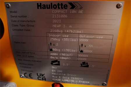 Pracovní plošina s nůžkovým zdvihem  Haulotte COMPACT 10N Valid Iinspection, *Guarantee! 10m Wo (6)