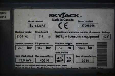 Saxliftar  Skyjack SJ6826 Diesel, 4x4 Drive, 10m Working Height, 567k (6)