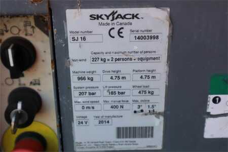 Csukló munka emelvény  Skyjack SJ16 Electric, 6,75m Working Height, 227kg Capacit (14)