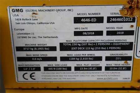 Ollós munka emelvény  GMG 4646ED Electric, 16m Working Height, 230kg Capacit (6)