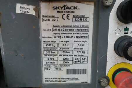 Nacelle à ciseaux  Skyjack SJ3219 Electric, 8m Working Height, 227kg Capacity (13)