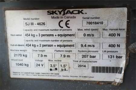 Pracovní plošina s nůžkovým zdvihem  Skyjack SJ4626 Electric, 10m Working Height, 454kg Capacit (12)