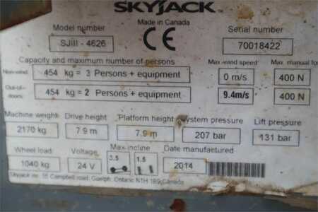 Schaarhoogwerker  Skyjack SJ4626 Electric, 10m Working Height, 454kg Capacit (7)
