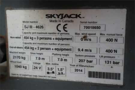 Pracovní plošina s nůžkovým zdvihem  Skyjack SJ4626 Electric, 10m Working Height, 454kg Capacit (11)
