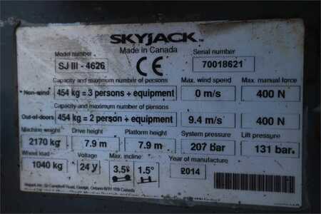 Levantamento tesoura  Skyjack SJ4626 Electric, 10m Working Height, 454kg Capacit (7)