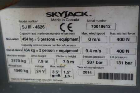 Ollós munka emelvény  Skyjack SJ4626 Electric, 10m Working Height, 454kg Capacit (7)