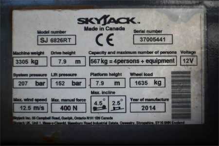 Nacelle à ciseaux  Skyjack SJ6826 Diesel, 4x4 Drive, 10m Working Height, 567 (6)