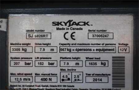 Saksinostimet  Skyjack SJ6826 Diesel, 4x4 Drive, 10m Working Height, 567k (7)