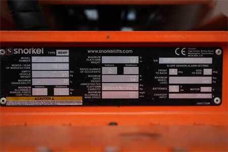 Scissor lift  Snorkel S3219E Valid Inspection, *Guarantee! ,Electric, 8m (6)