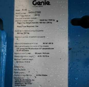 Nacelle télescopique  Genie S45 Valid inspection, *Guarantee! Diesel, 4x4 Driv (6)