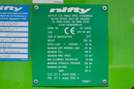 Podnośnik przegubowy  Niftylift HR17NE Electric, 4x2 Drive, 17m Working Height, 9. (6)
