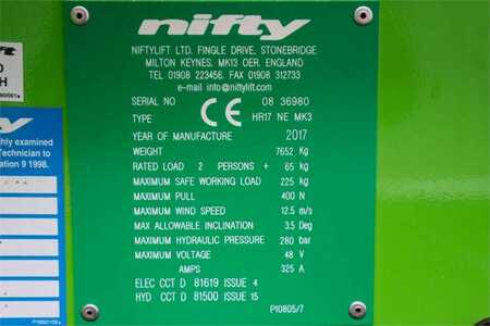 Kloubová pracovní plošina  Niftylift HR17NE Electric, 4x2 Drive, 17m Working Height, 9. (6)