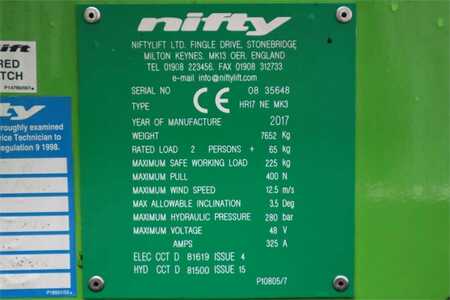 Podnośnik przegubowy  Niftylift HR17NE Electric, 4x2 Drive, 17m Working Height, 9. (7)