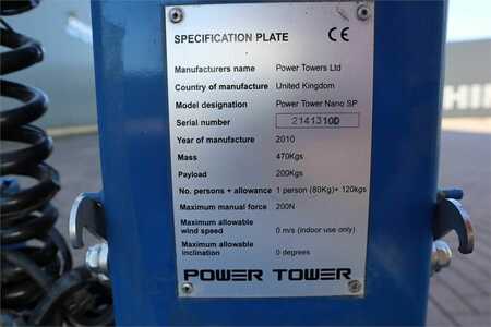 Csukló munka emelvény  Power Tower NANO SP Electric, 4.50m Working Height, 200k (5)