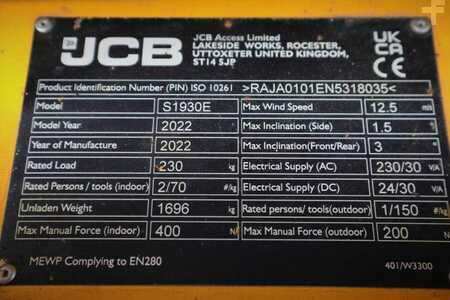 Piattaforme aeree a pantografo  JCB S1930E Valid inspection, *Guarantee! New And Avail (12)