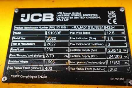 Scherenarbeitsbühne  JCB S1930E Valid inspection, *Guarantee! New And Avail (12)