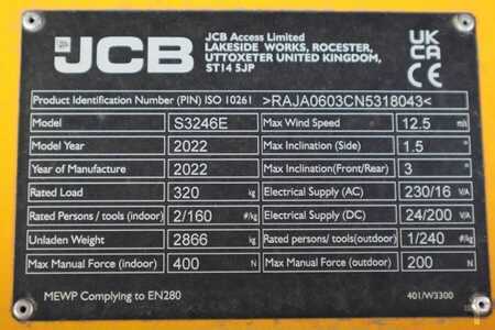Nacelle à ciseaux  JCB S3246E Valid inspection, *Guarantee! New And Avail (6)