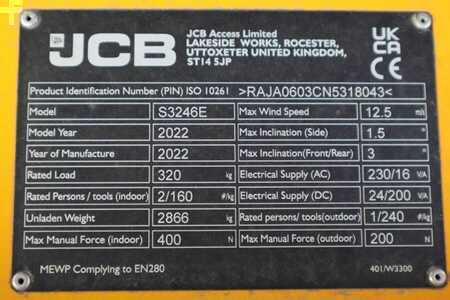 Nacelle à ciseaux  JCB S3246E Valid inspection, *Guarantee! New And Avail (6)
