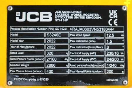Pracovní plošina s nůžkovým zdvihem  JCB S3246E Valid inspection, *Guarantee! New And Avail (6)