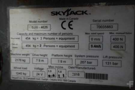 Podnośnik nożycowy  Skyjack SJ4626 ELECTRIC, 10M WORKING HEIGHT, 454KG CAPACIT (13)