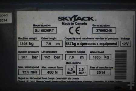 Saksinostimet  Skyjack SJ6826 Diesel, 4x4 Drive, 10m Working Height, 567k (6)