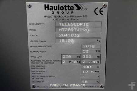 Teleskooppipuominostimet  Haulotte HT28RTJ Pro Diesel, 4x4 Drive, 27.9 m Working Heig (6)