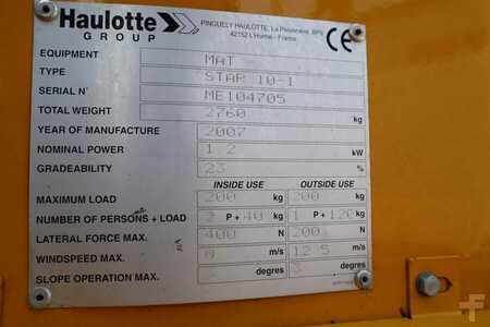 Csukló munka emelvény  Haulotte STAR 10 Electric, 10m Working Height, 3m reach, 20 (6)