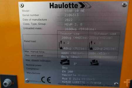 Led arbejdsplatform  Haulotte Star 10AC Valid Inspection, *Guarantee! Electric, (6)