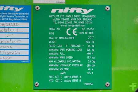 Led arbejdsplatform  Niftylift HR17NE Electric, 4x2 Drive, 17m Working Height, 9. (6)