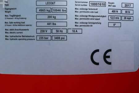 Knikarmhoogwerker  Teupen Leo 36t Valid inspection, *Guarantee! 230 V Electr (6)