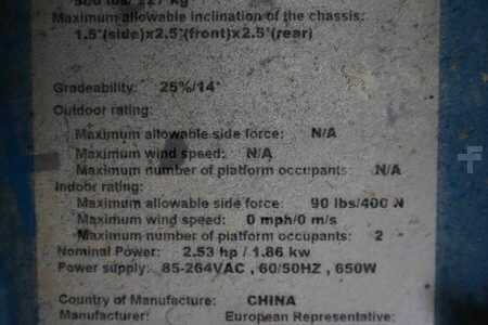 Pracovní plošina s nůžkovým zdvihem - Genie GS1330M ALL-ELECTRIC DC DRIVE, 5.9M WORKING HEIGHT (17)