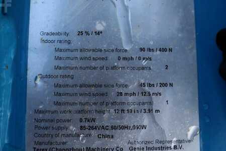 Pracovní plošina s nůžkovým zdvihem - Genie GS1330M Valid inspection, *Guarantee! All-Electric (16)